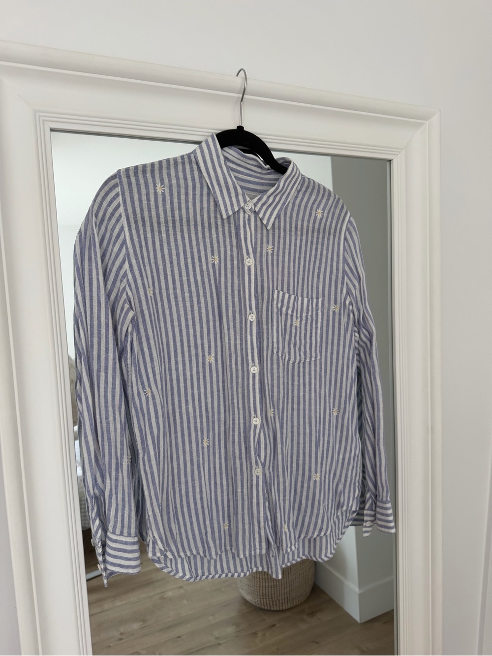 Rails Blue & White Striped Button-Down Shirt